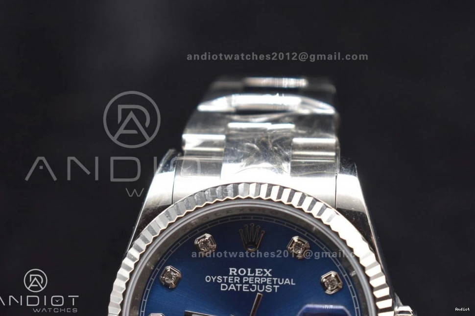 DateJust Steel Best 904L Diamonds Oyster on Blue 36 1:1 SA3235 Edition Bracelet Dial DIWF 0308